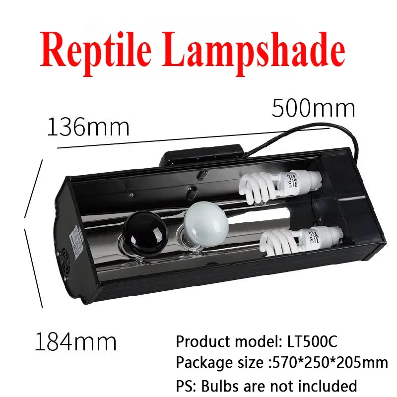 Lampshade for Reptile Turtle Basking Lamp Aluminum Alloy Lamp Shade Multi-function Thermostat Breeding Box Lighting Supplies