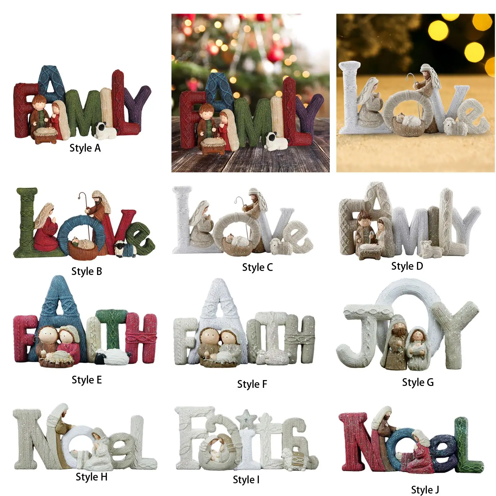 Elegant Letter Ornaments for Festive Home Decoration and Gifts
