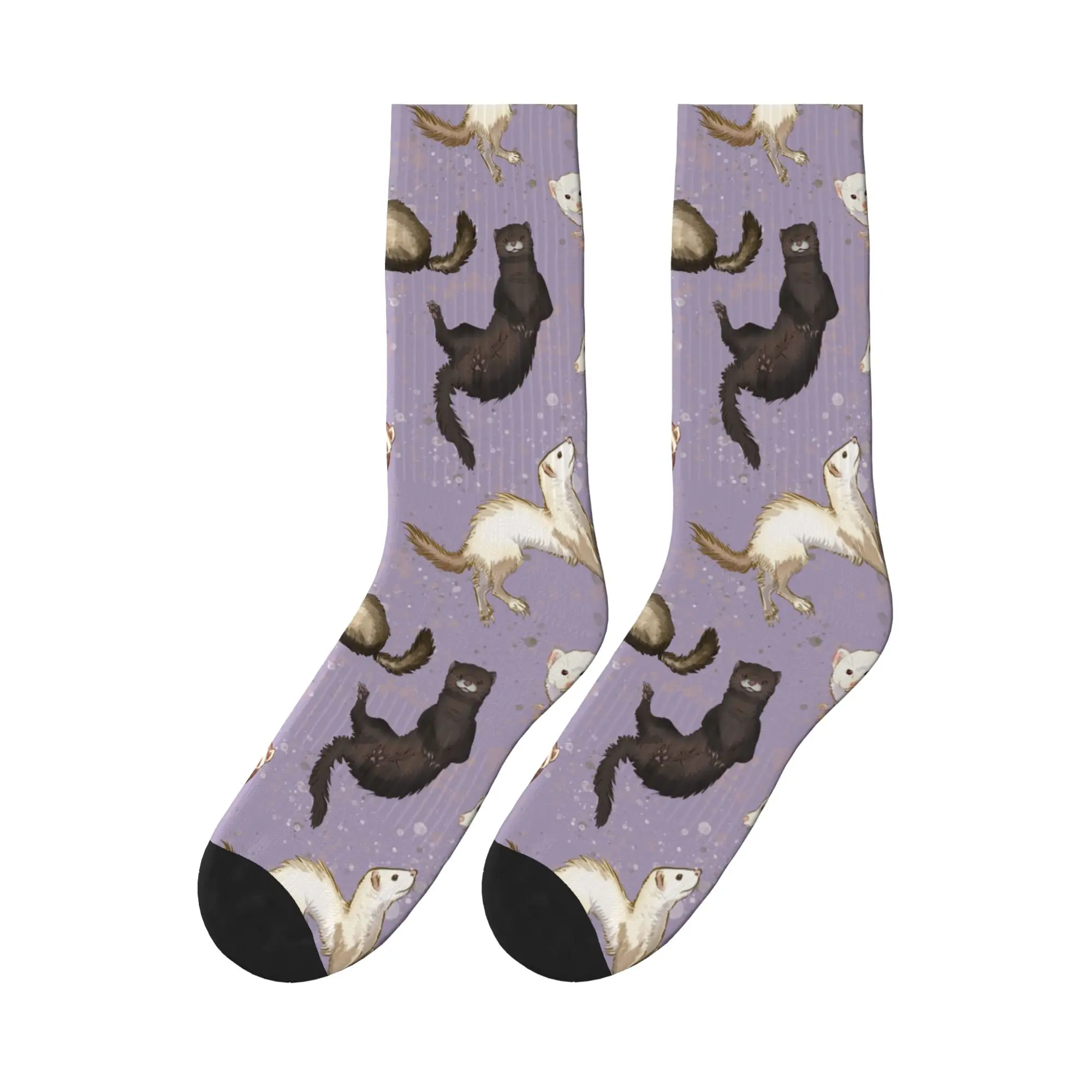 

Playful Ferrets Sports Socks High Quality Stockings All Season Long Socks for Unisex Christmas Gifts