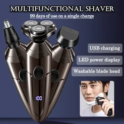 Electric shaver Men's shaver Smart shaver Beard trimmer IPX7 waterproof wet and dry shaver LED display