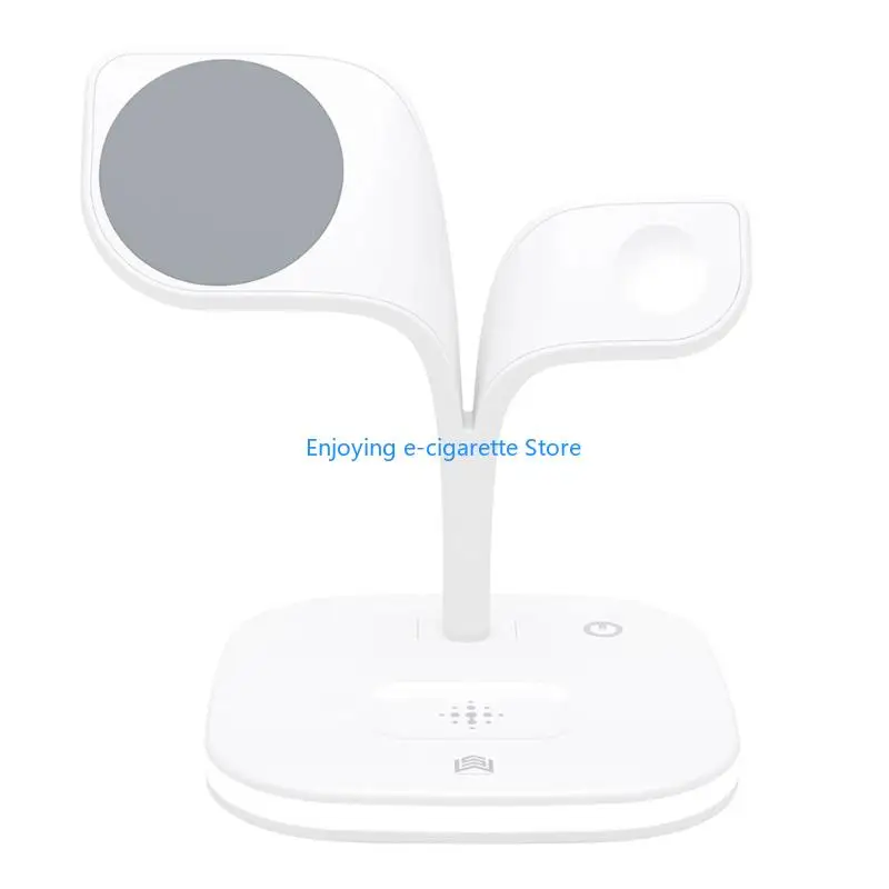 Upgrades Wireless Charging Stand with 15W Fast & Adjustable Night Light for Phone Earbud Watch Y4QF