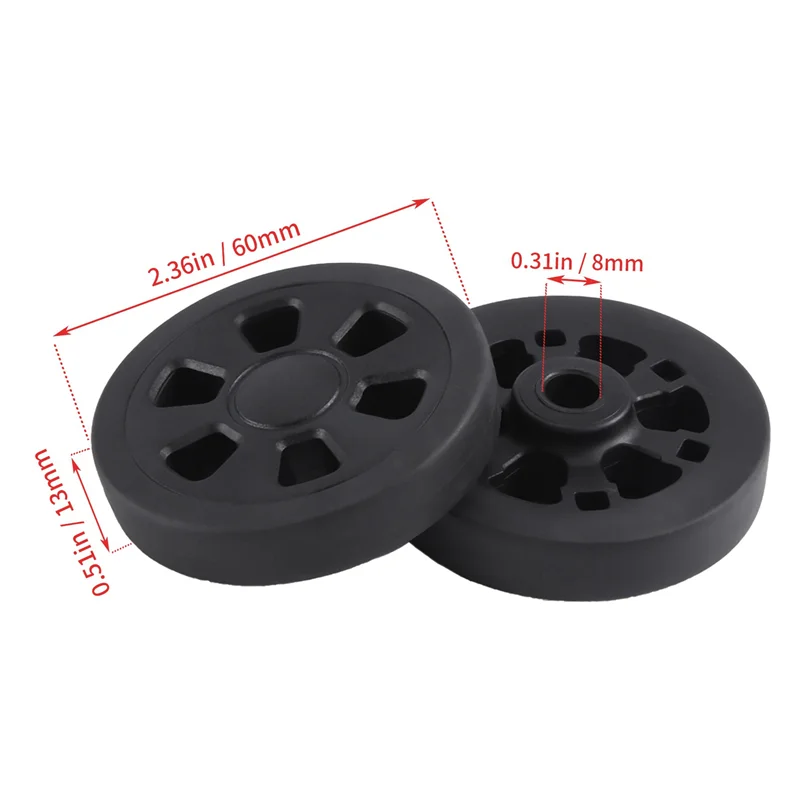 ABRT-60X13mm 4 個セット荷物ホイールスーツケース交換用ホイール、荷物スーツケース PU スイベルキャスターホイールベアリング修理キタ