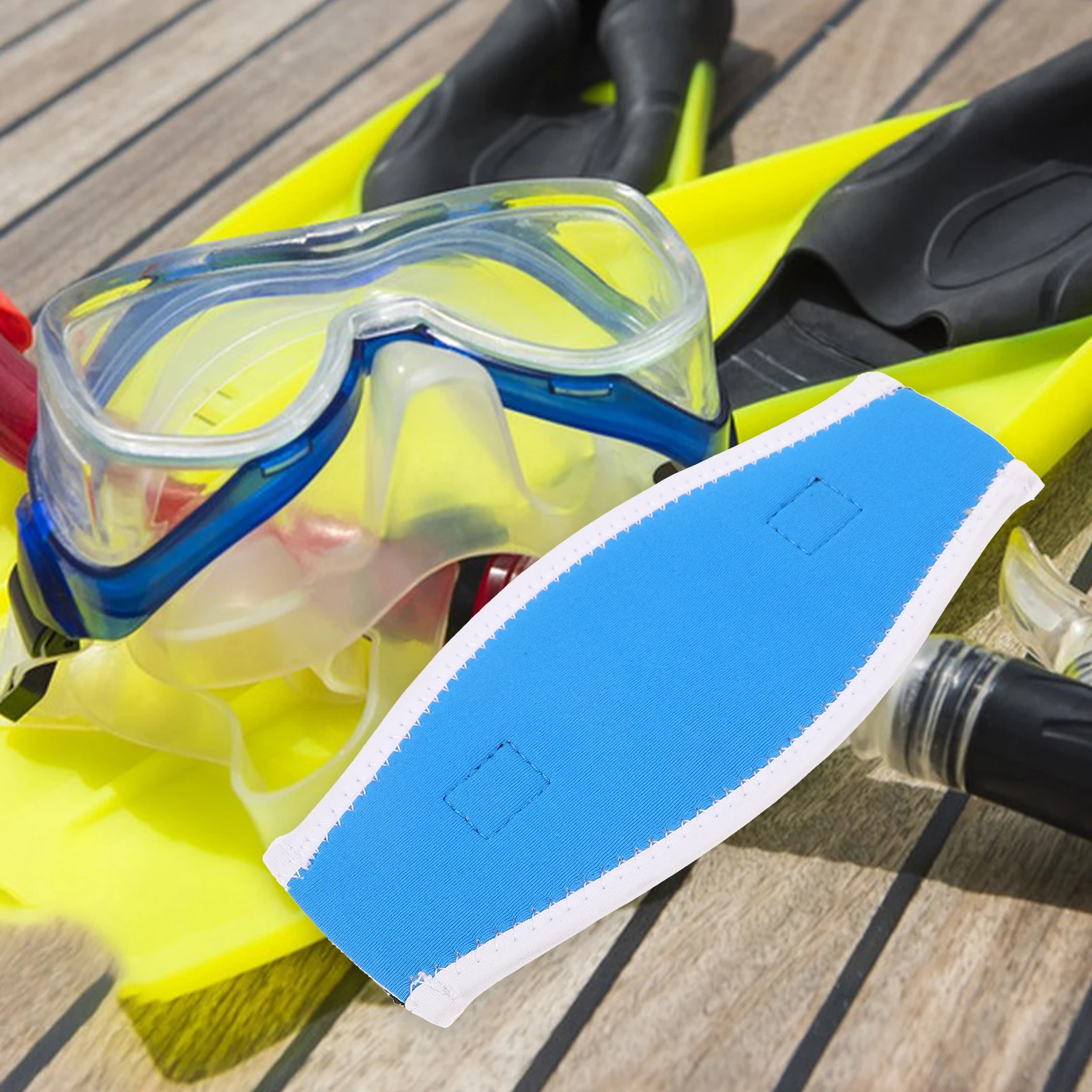 

2 Pcs Diving Covers Double Layer Hair Swim Sleeve Snorkeling Mask Strap Wraps Neoprene Elastic Mask Strap for