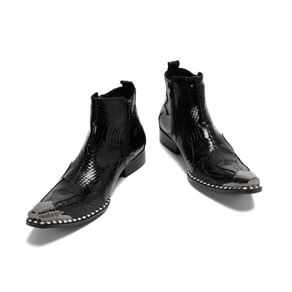 Herren klassische Retro Echt leder Chelsea Stiefel Herren Mode Stiefeletten Herren lässig britischen Stil Kurz stiefel High-Top-Schuhe