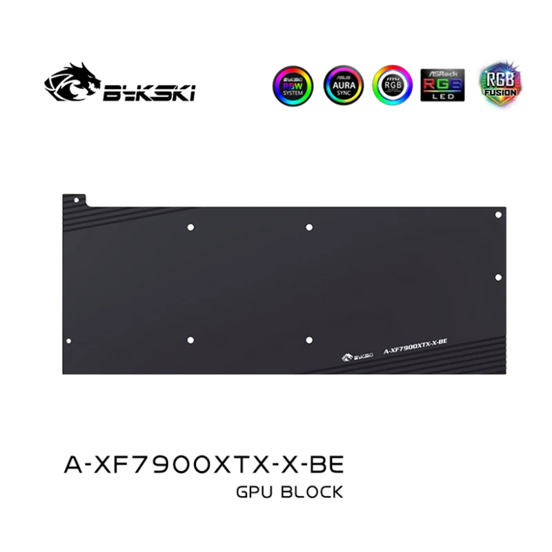 Bykski Water Block Use for XFX Radeon RX 7900 XTX Merc 310 OC GPU Card / Copper Cooling Radiator RGB AURA/ A-XF7900XTX-X