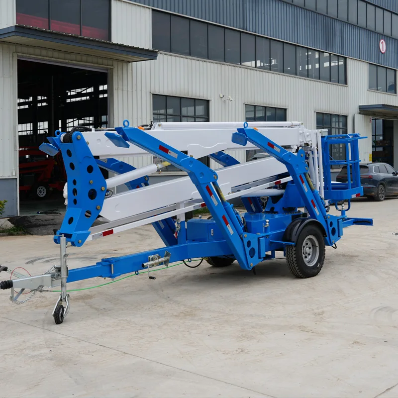 Customized 18m Towable Boom Lift Articulated Gas Electric For Outdoor Maintenance 200kg