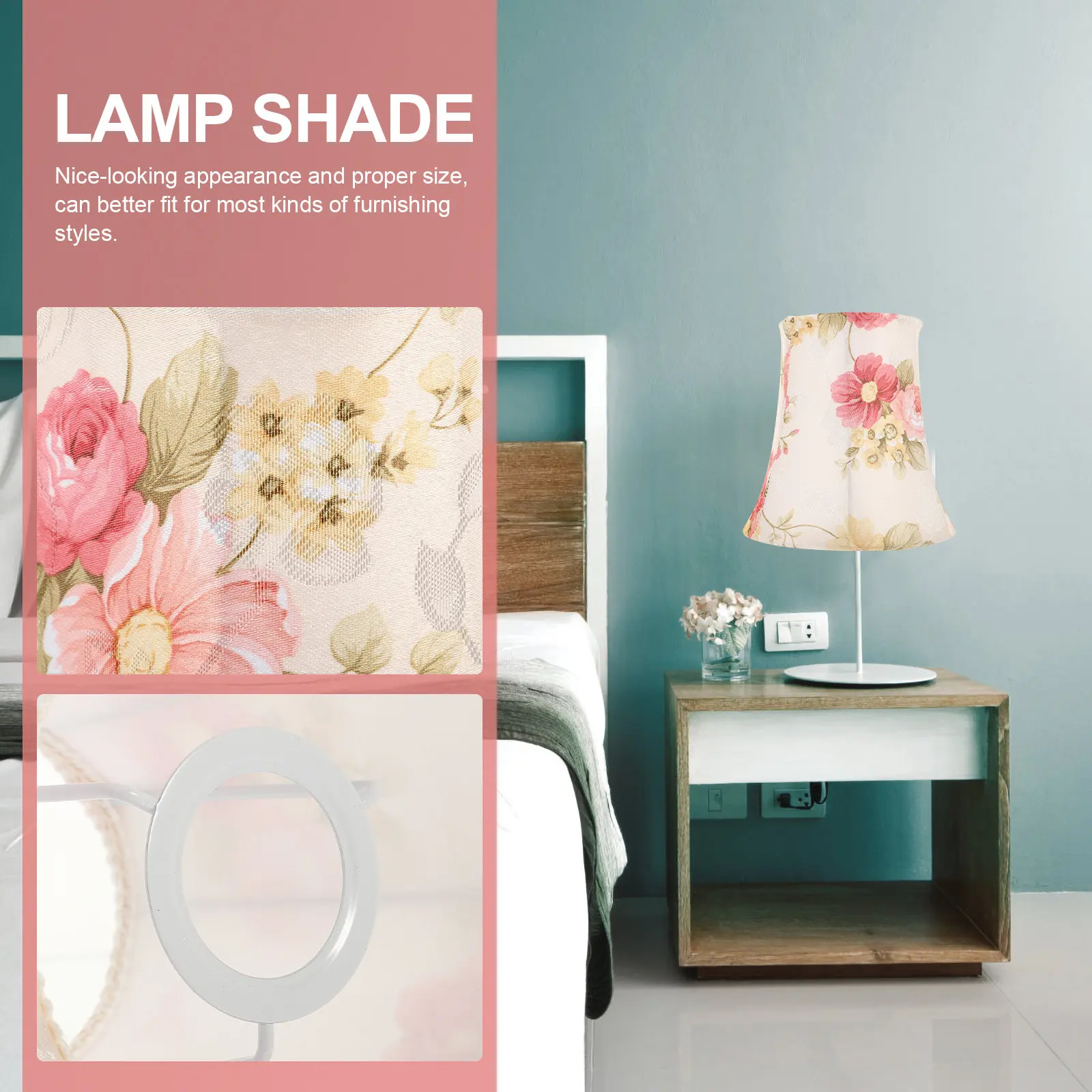 

1 Piece Cloth Lamp Shade for Desk Table Floor Lamp E27 Soft Touch Lightweight Easy Install Home Office Bedroom Decorative Light