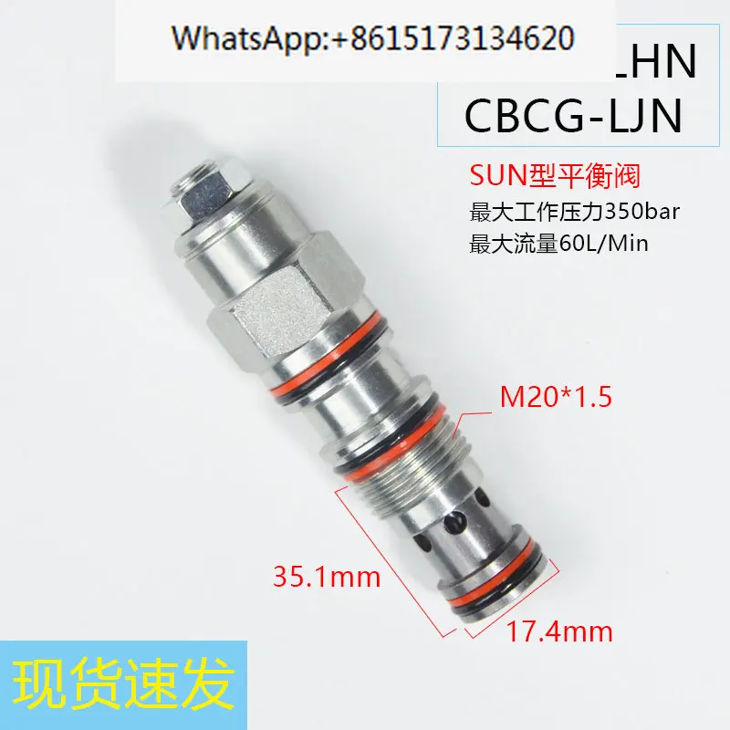 

Sun Balance Valve Counterbalance Threaded Cartridge Valve CBCA / CBCG / CBCH / Cba-t11-l1rn L3rn