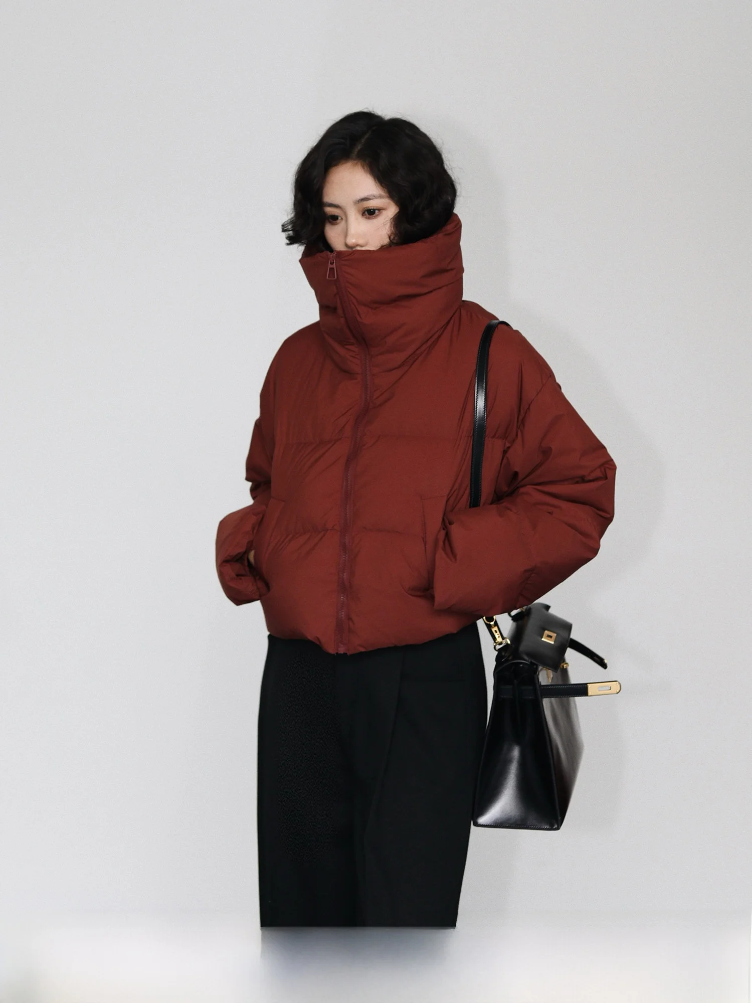 

TAIYANG OFFICE Women's High Collar ort down Jaet White Du Feather Warmth Sli Commute Sle Thiened Winter Release