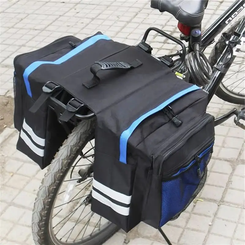 MTB Bicycle Rear Rack Carrier Bag Durable Pannier Double-Sided Bike Trunk Bag Cycling Luggage Back Seat Travel Bag