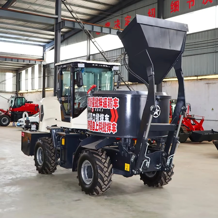 New Mini Self-Loading Concrete Mixer Truck 2-5 Cubic Meters Capacity Featuring Pump Engine Gearbox From Manufacturing Plant