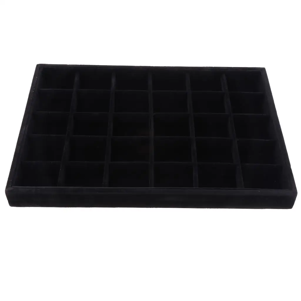 

Black Grey Velvet Jewelry Display Tray Bracelet Watch Anklet Display
