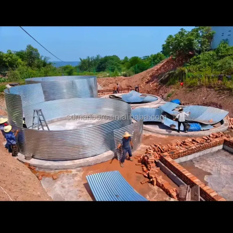 Galvanized Water Storage Tanks for Outdoor Rainwater Collection with Large Capacity