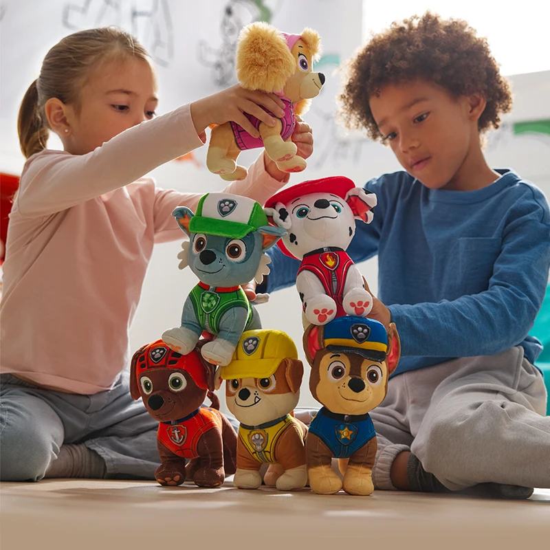 Genuine Paw Patrol 8kinds Rescue Wheels Series Plush Toy Stuffed Animal Officially Licensed Plush Toys Children Birthday Gift