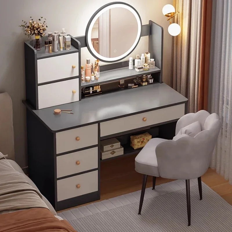 Modern Dressing Table Furniture White Desk Luxury Antique Pink Bedside Organizers Storage Makeup Nordic Chair Bedroom Toiletries