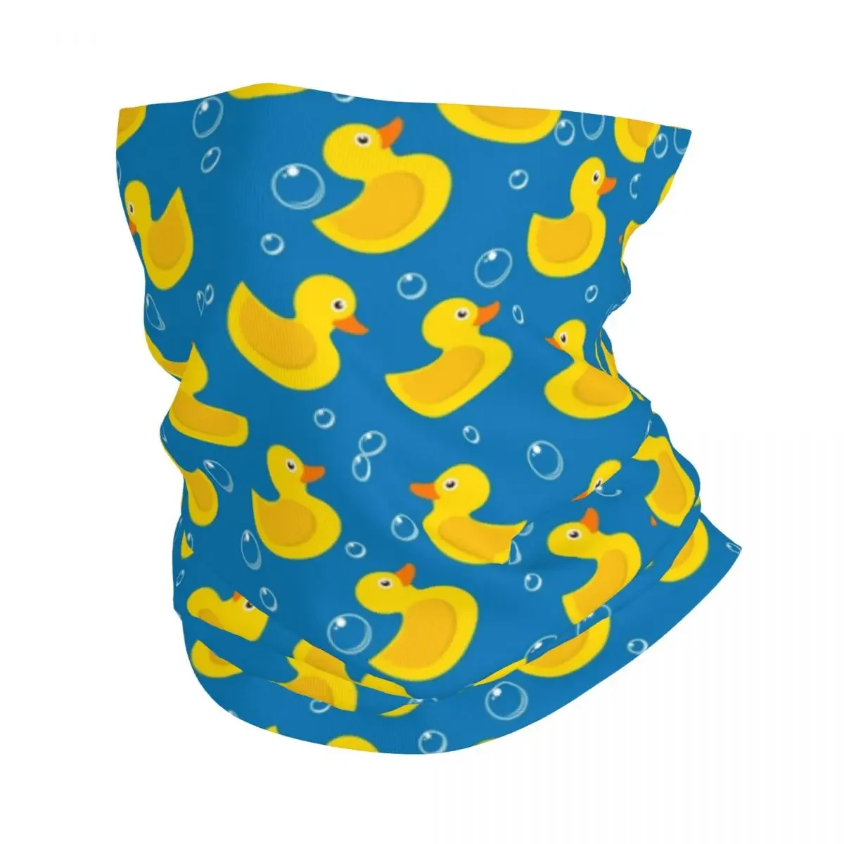 Cartoon Yellow Rubber Duck Pattern Winter Headband Neck Warmer Men Women Hiking Hunting Tube Scarf Face Bandana Gaiter