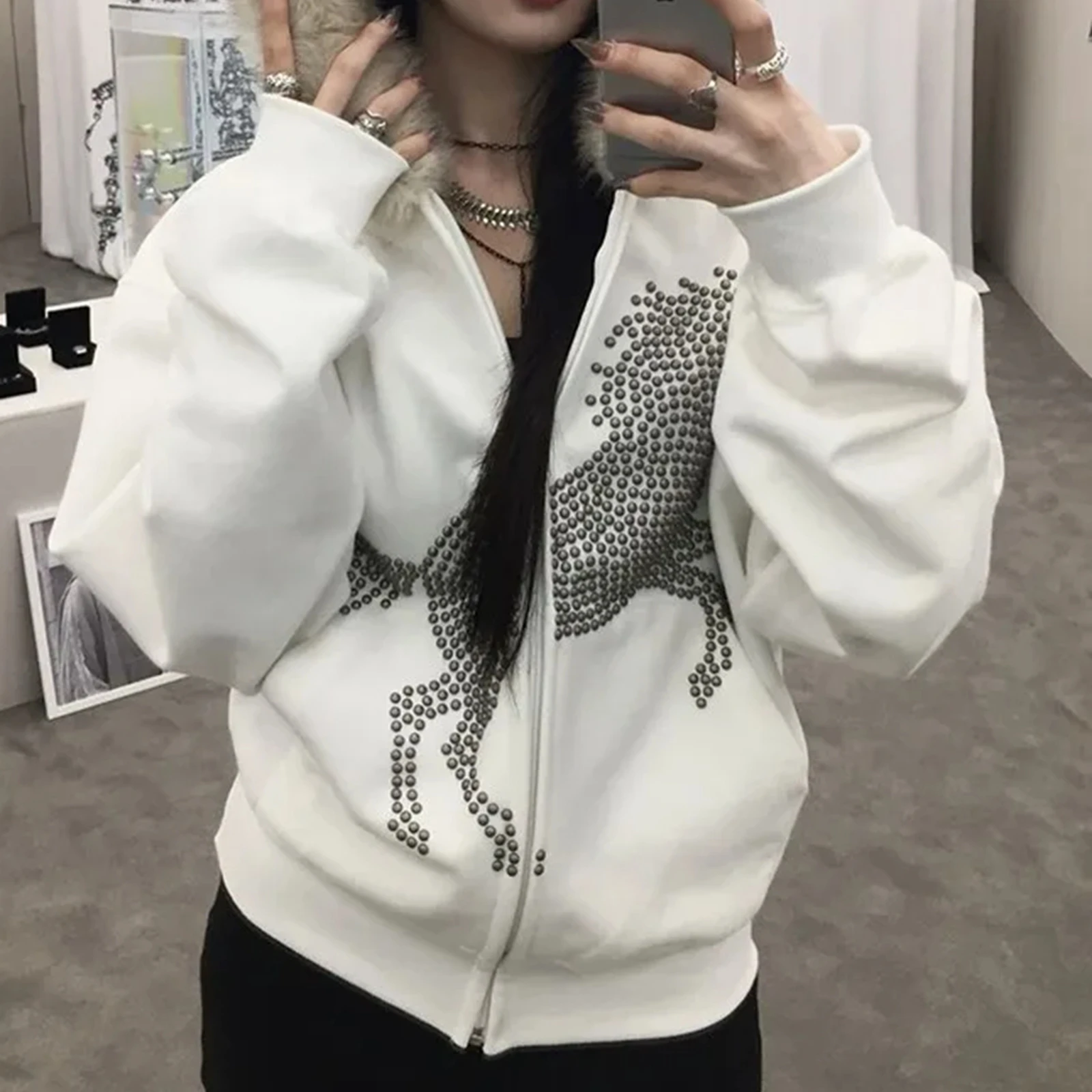 

Женские толстовки на молнии, повседневная куртка с длинными рукавами и меховым капюшоном для повседневной носки, уличная одежда для активного отдыха