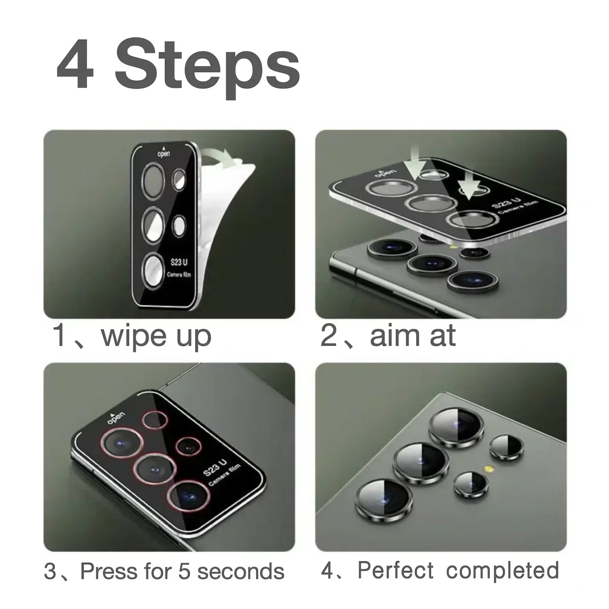 Senior Camera Tempered Glass Lens Protector for Samsung Galaxy S22 Plus S23 Ultra S24 Ultra Maximum Protection Lens Film