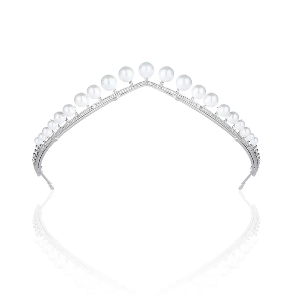 New Korean style minimalist hair accessories for brides, wedding pearls, zircon crowns, wedding headpieces, accessories, photogr