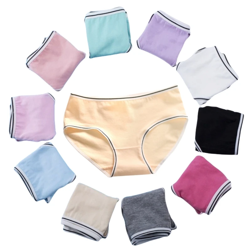 

10PcsTeens Teenage Panties Kids Underwear Children Cotton Kids Girls Puberty 10-16years