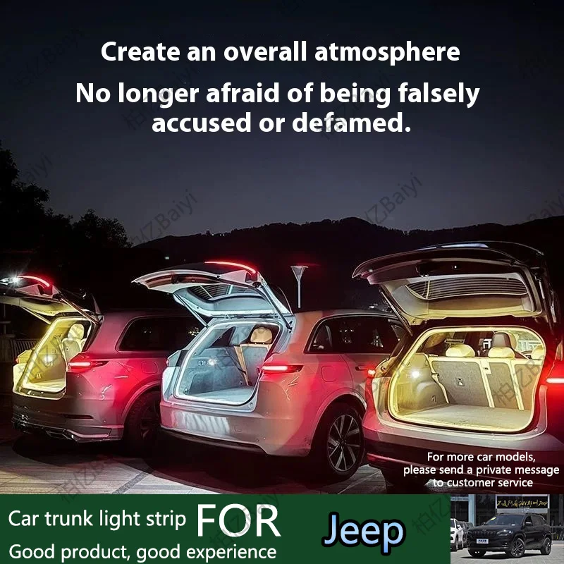 

For Jeep Full range rear trunk lights for cars, SUVs, sedans, taillights, ambient lights, automatic 200cm 400cm