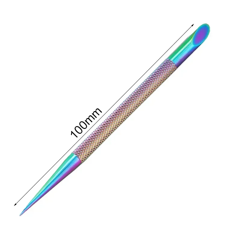 Double-ended roestvrijstalen nagelriemschuiver nagel manicure remover manicure sticks nail art gereedschap nagelriemschuiver gereedschap