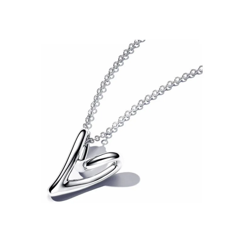 Elegantes Valentinstagsgeschenk 925% Reines Silber Charmante Herz-Schleife Zirkon-Halskette für Damen Edle Schmuckstücke Hochzeits- und Party-Accessoires – Detail 5