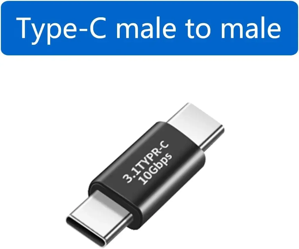 2Pcs USB C Male To Male Adapter 10Gbps High Speed Type C 3.1 Converter For Game Console Notebook cable saver