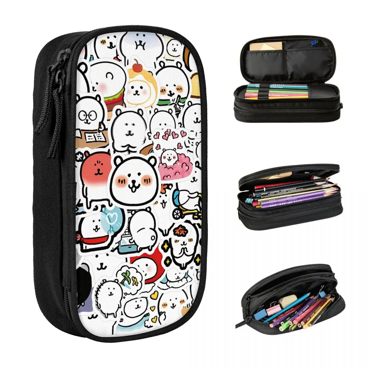 

Joke Bear Pencil Case Big Pencil Pouch Students Zipper Aesthetic School Pencil Cases Graphic Supplies