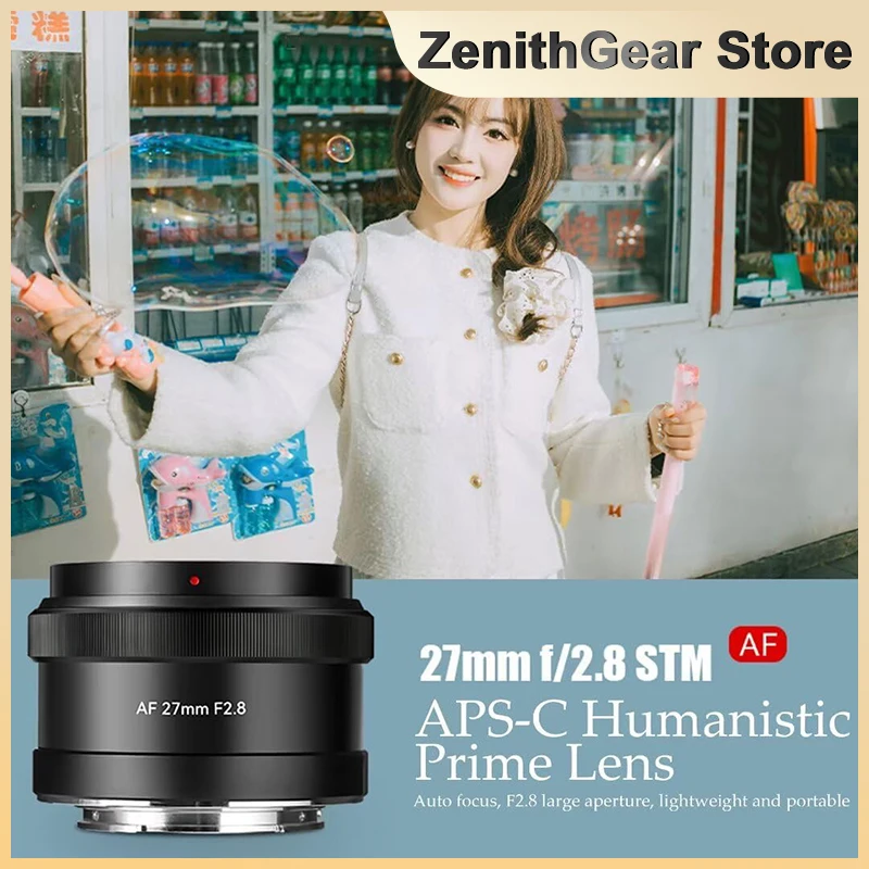 

7artisans AF 27mm F2.8 APS-C Auto Focus STM Prime Lens For Sony E-Mount Mirrorless Cameras ZVE10 A6300 A6400 A6500 A6600 NEX-3
