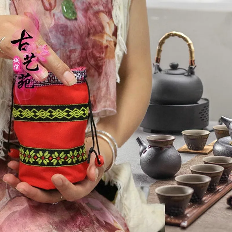 30 Stück/Set Yunnan Ethnische Charakteristische Handwerkskunst Pu'er Bunte Kleine Stoffbeutel Pu Erh Kleine Tee-Baumwollbeutel Tragbare Aufbewahrung
