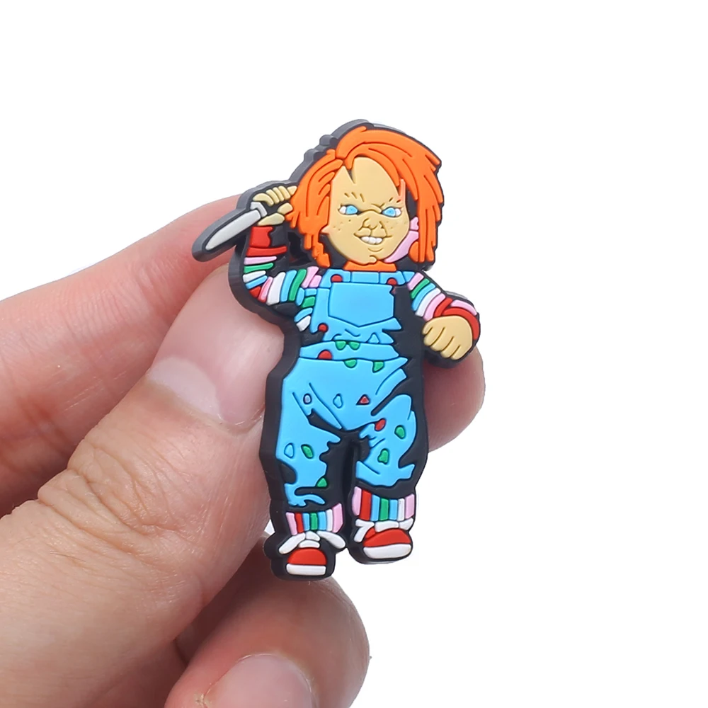 1pcs Halloween Horror Movie Exorcist shoe Charms Designer for Shoe Accessories for Classic Clog Kids Gift Hot Sale
