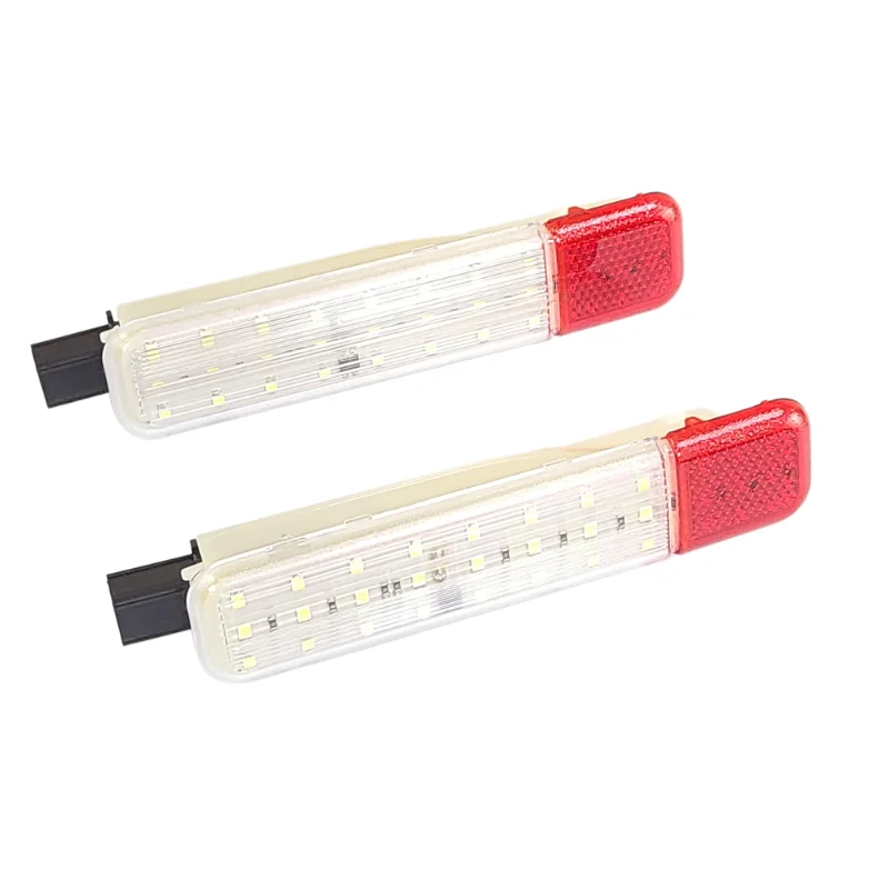 

A Set of 2PCS Clear / Red Color Lens LED Powered Interior Door Panel Courtesy Light For 1995-2006 Chevrolet GMC Cadillac Hummer