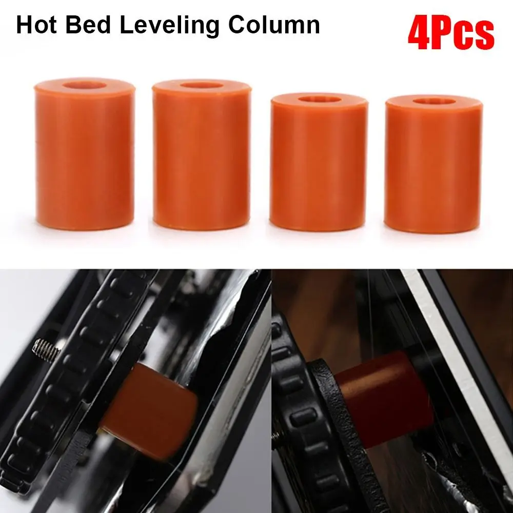 

4Pcs Silicone Hot Bed Leveling Column Heatbed Heat-Resistant Platform Leveler Buffer Solid Spacer
