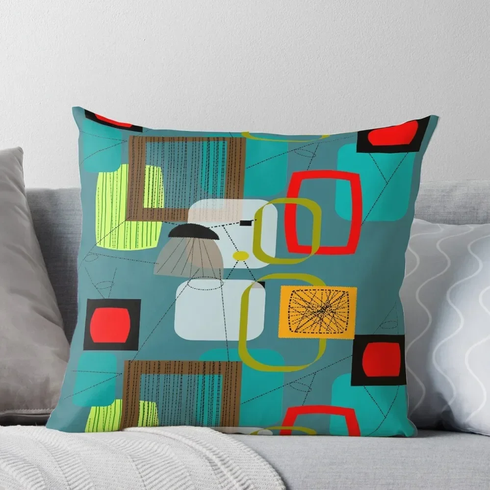 Mid-Century Modern Abstract Art III Throw Pillow luxury throw pillow covers Christmas Pillow Covers