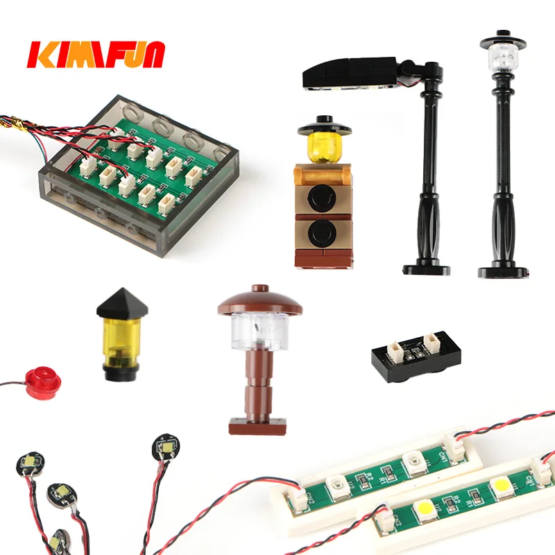 Décennie s de construction LED, 10 pièces, 0.8mm, broche, RGB, lampe USB, bricolage, lampadaire, ville électrique, décoration, 1 bronche brique,
