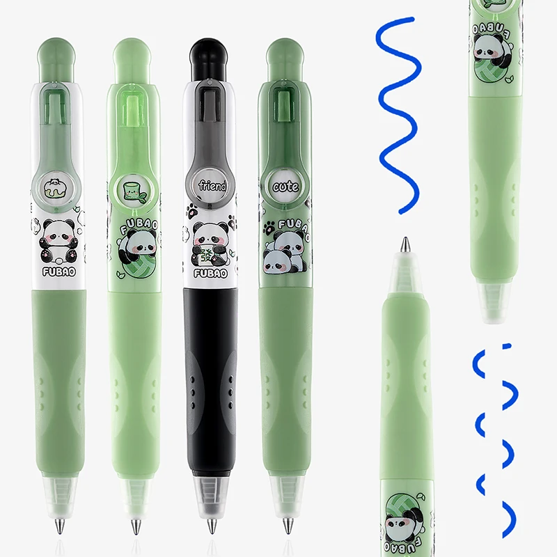 

Kawaii Panda Erasable Gel Pen Cute 0.5mm Blue Ink Clicker Pen for Students School Office Stationery
