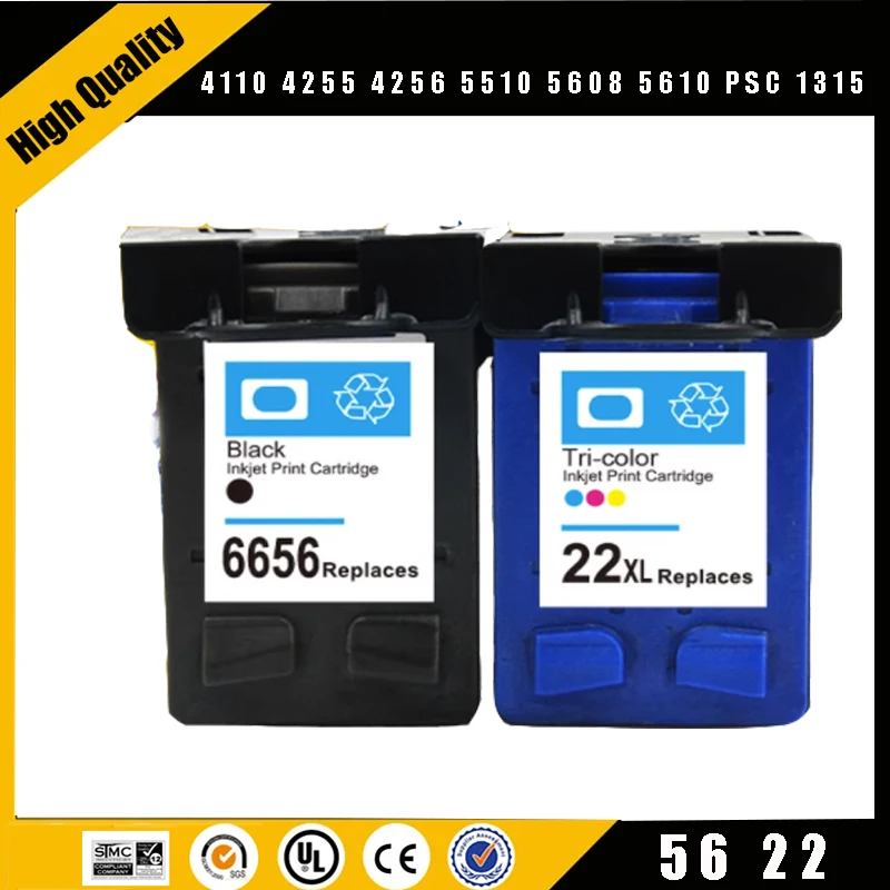 

einkshop 56XL 22xl Compatible Ink Cartridge Replacement for HP 56 22 xl For Officejet 5610 5600 J5500 J5508 J5520 5605 5610v