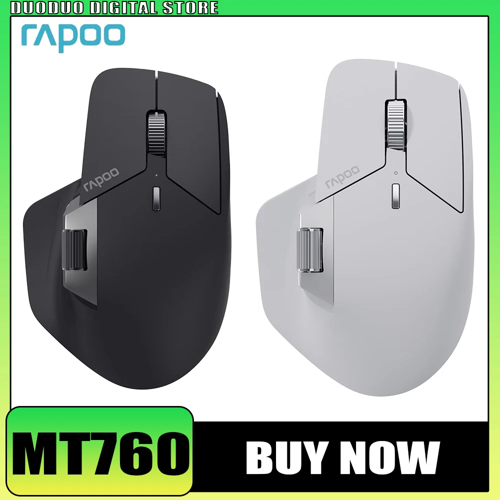 Rapoo Mt760 Wireless Mous Three Mode Gaming Mouse Lightweight Low Latency Long Battery Life Office Fps Pc Gaming Accessories