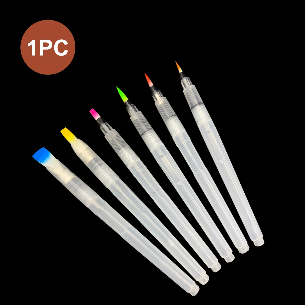 1/3/6Peices Refillable Paint Brush Water Color Brush Soft Watercolor Brush Ink Pen for Painting Calligraph Drawing Art Supplies image 6