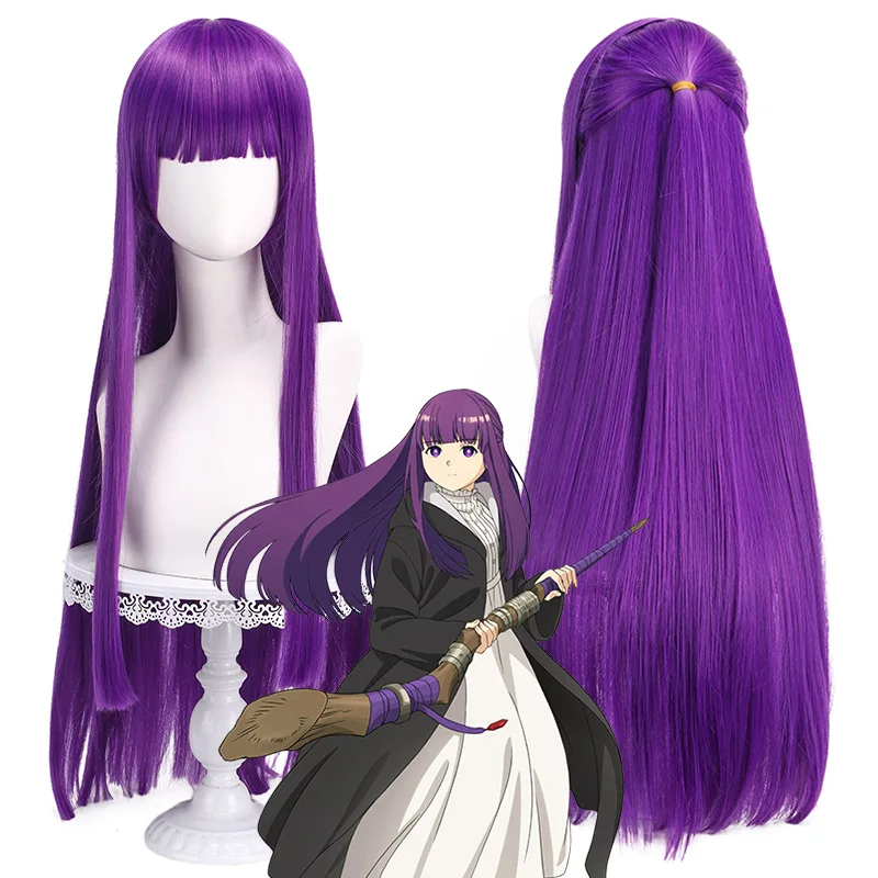 

Synthetic Cosplay Wig Long Straight Hair Natural Scalp Top Heat Resistant Fiber for Anime Party Halloween Costume Role Play