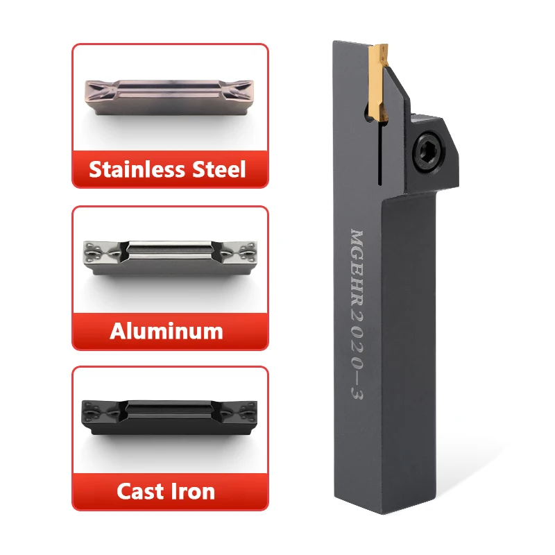 Porte-outil de rainurage en carbure, insert rainuré, MGEHR1212, MGEHR1616, MGEHR2020, MGEHR2525, MGMN150, MGMN200, MGMN250, MGMN300, 400