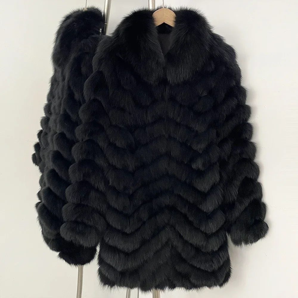 OFTBUY Custom Luxury Long Full Real Fur Coat for Women Streetwear Thick Warm Winter Real Fur Overcoat High-End Custom Outerwear
