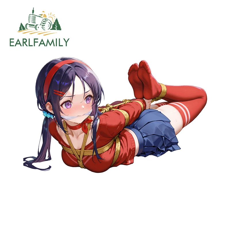 EARLFAMILY مثير المجمعة أنيمي الفتيات سلسلة ملصقات السيارات ميتا يور أليا Waifu الكتابة على الجدران الشارات مناسبة للأسطح الملساء
