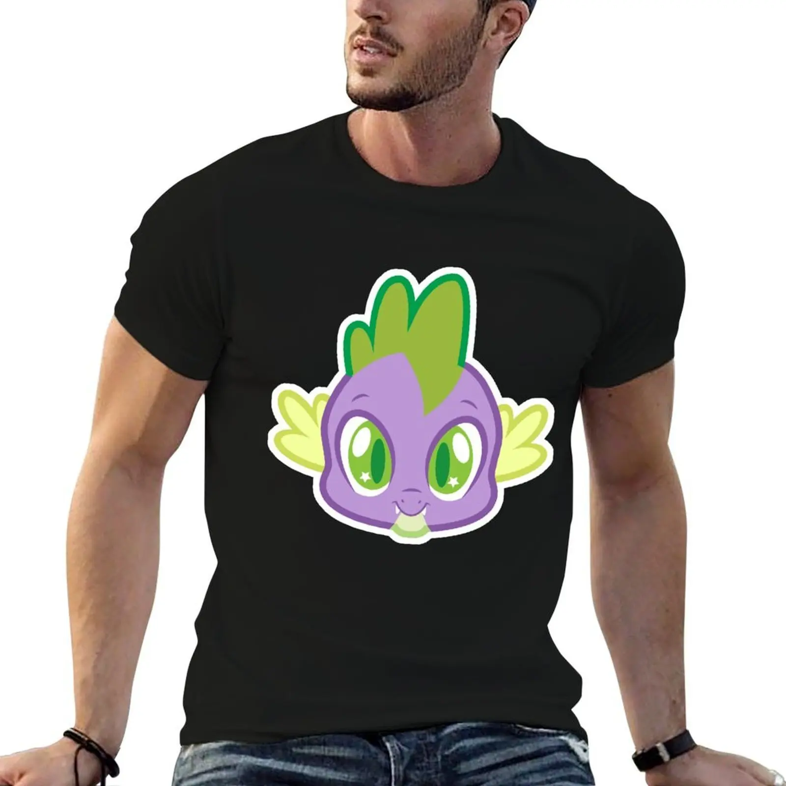 

Spike The Dragon T-Shirt t shirts for man pack cotton black cotton t-shirt plain for man package T-Shirt