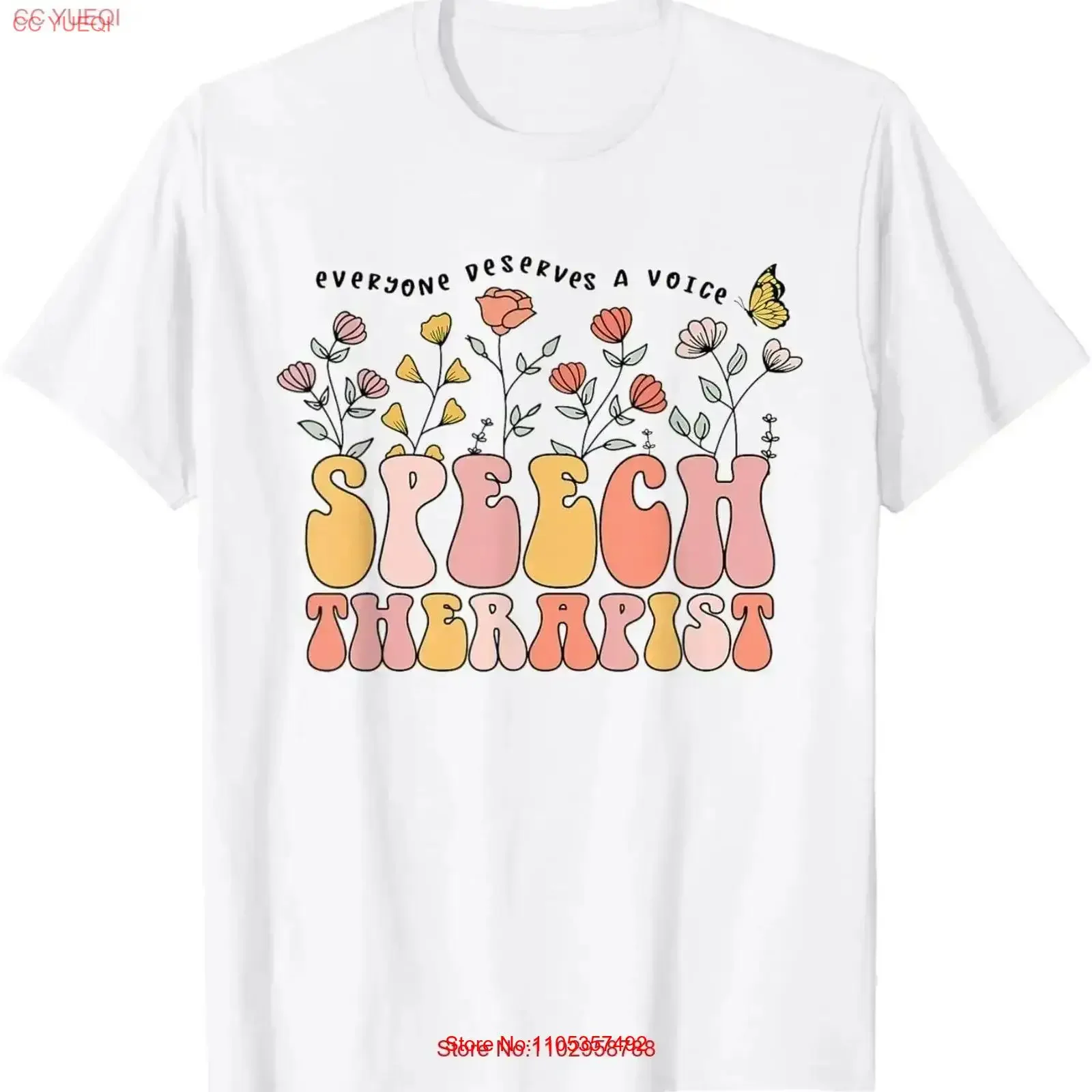 Wildflower Speech Therapist Language Pathologist SLP T Shirt vintage Washed fashion Top For Everyday Wear Stylish