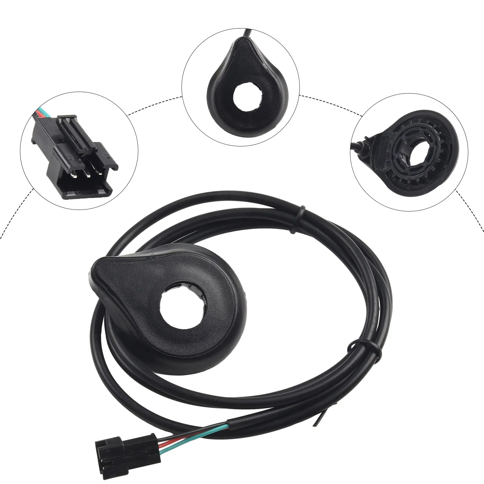1pcs Electric Bicycle PAS Sensor 12 Magnets Pedal Assistant Sensor Double Hall Left Side Installation Sensor E-bike Accessories