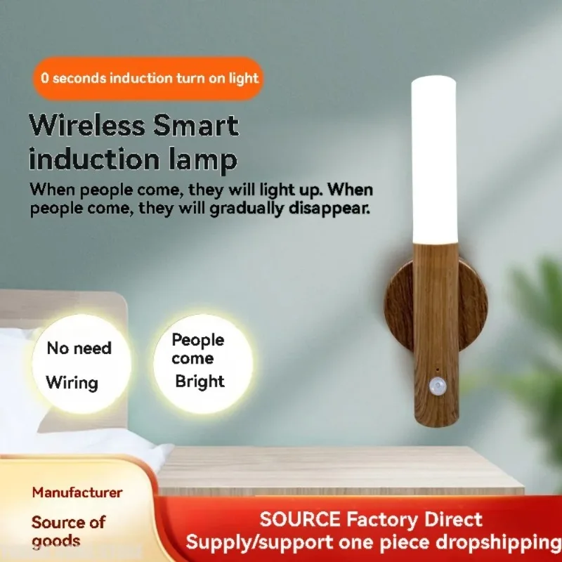 Intelligent Human Body Induction Night Light, LED Rechargeable Corridor Cabinet Wall Light, Household Toilet Wall Induction