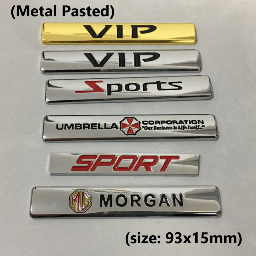 

93x15mm Metal Pasted Stickers For MG ZS HS MG4 MG5 MG6 MG7 Cyberster ES5 ONE GT GS MG3 EZS 3SW MARVEL modify Sticker