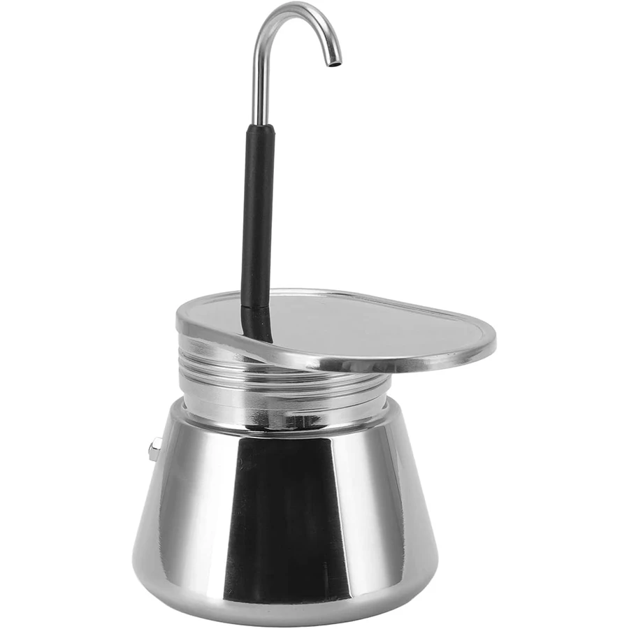 

Мока-горшок с одной трубкой, 200 мл, кофейник из нержавеющей стали, мини-бытовой кофейник с одной чашкой, портативный кофейник для эспрессо, уличный кофе Ap